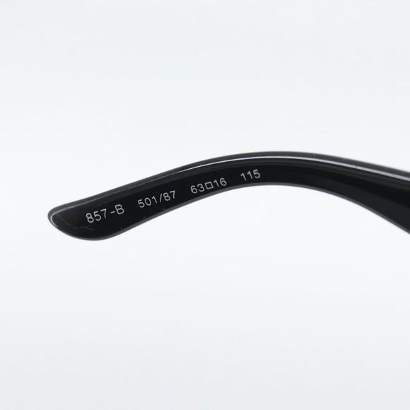 BVLGARI Sunglasses Plastic Black Silver Auth bs36734