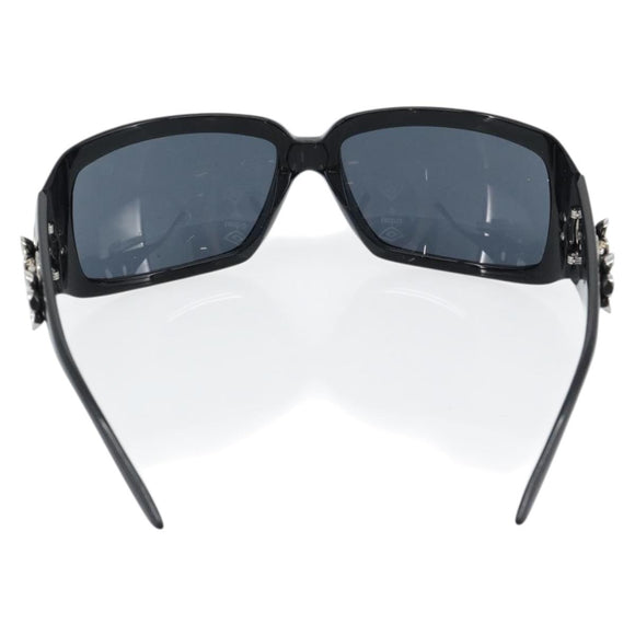 BVLGARI Sunglasses Plastic Black Silver Auth bs36734