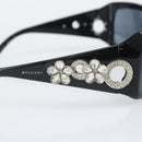 BVLGARI Sunglasses Plastic Black Silver Auth bs36734-5