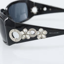 BVLGARI Sunglasses Plastic Black Silver Auth bs36734-7