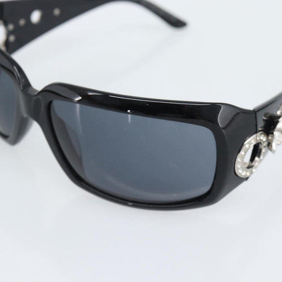 BVLGARI Sunglasses Plastic Black Silver Auth bs36734