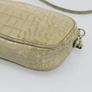 Miu Miu Shoulder Bag Leather Beige Gold Auth bs36735-10