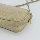 Miu Miu Shoulder Bag Leather Beige Gold Auth bs36735-12