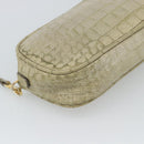 Miu Miu Shoulder Bag Leather Beige Gold Auth bs36735-13