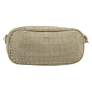 Miu Miu Shoulder Bag Leather Beige Gold Auth bs36735-3
