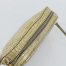 Miu Miu Shoulder Bag Leather Beige Gold Auth bs36735-6