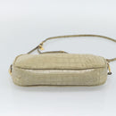Miu Miu Shoulder Bag Leather Beige Gold Auth bs36735-9