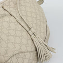 GUCCI GG Canvas Guccissima Shoulder Bag White Gold 212572 Auth bs36736-15