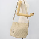 GUCCI GG Canvas Guccissima Shoulder Bag White Gold 212572 Auth bs36736-23
