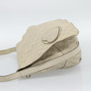 GUCCI GG Canvas Guccissima Shoulder Bag White Gold 212572 Auth bs36736-4