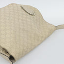 GUCCI GG Canvas Guccissima Shoulder Bag White Gold 212572 Auth bs36736-6