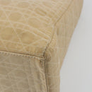 Christian Dior Lady Dior Canage Hand Bag Nylon Beige Gold Auth bs36737-12