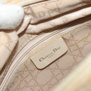 Christian Dior Lady Dior Canage Hand Bag Nylon Beige Gold Auth bs36737-16