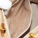 Christian Dior Lady Dior Canage Hand Bag Nylon Beige Gold Auth bs36737-21