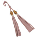 GUCCI Bamboo Charm Leather Pink Gold Auth bs36738A-1