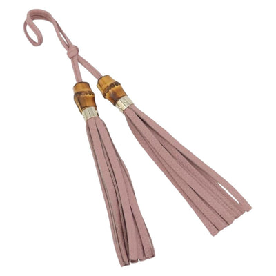 GUCCI Bamboo Charm Leather Pink Gold Auth bs36738A