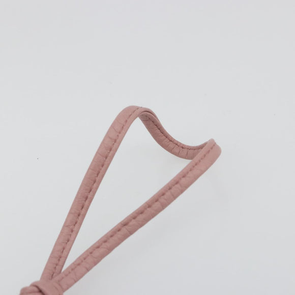 GUCCI Bamboo Charm Leather Pink Gold Auth bs36738A