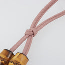 GUCCI Bamboo Charm Leather Pink Gold Auth bs36738A-13