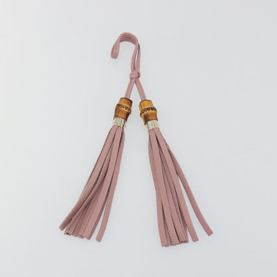 GUCCI Bamboo Charm Leather Pink Gold Auth bs36738A - 0