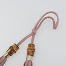 GUCCI Bamboo Charm Leather Pink Gold Auth bs36738A-9