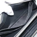 SAINT LAURENT Long Wallet Leather Black Silver Auth bs36739-15