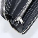 SAINT LAURENT Long Wallet Leather Black Silver Auth bs36739-17