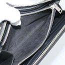 SAINT LAURENT Long Wallet Leather Black Silver Auth bs36739-18