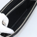 SAINT LAURENT Long Wallet Leather Black Silver Auth bs36739-19