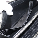 SAINT LAURENT Long Wallet Leather Black Silver Auth bs36739-20