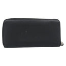 SAINT LAURENT Long Wallet Leather Black Silver Auth bs36739-3