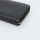 SAINT LAURENT Long Wallet Leather Black Silver Auth bs36739-8