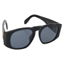 CHANEL Sunglasses Plastic Black Gold CC Auth bs36740-1