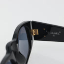 CHANEL Sunglasses Plastic Black Gold CC Auth bs36740-10