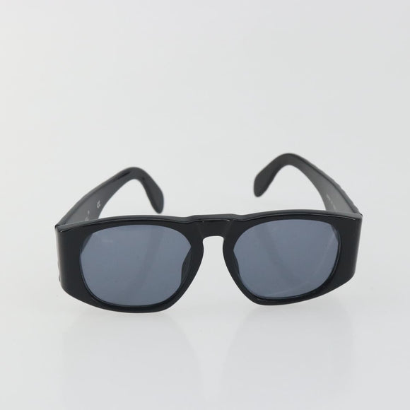 CHANEL Sunglasses Plastic Black Gold CC Auth bs36740