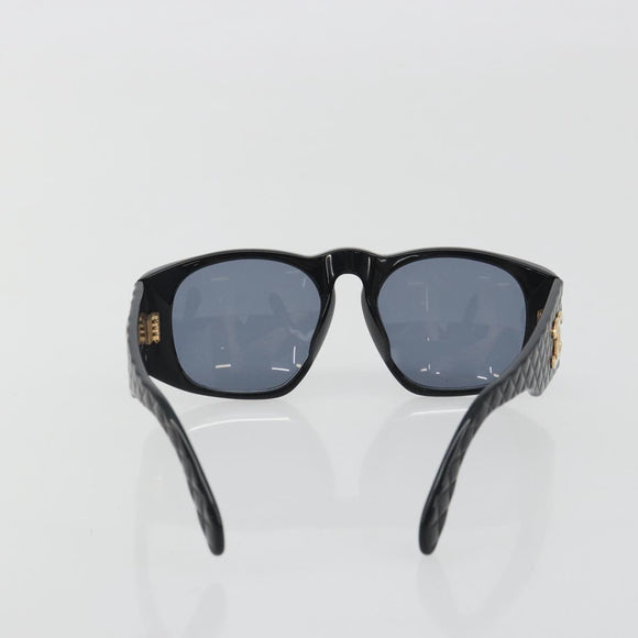 CHANEL Sunglasses Plastic Black Gold CC Auth bs36740
