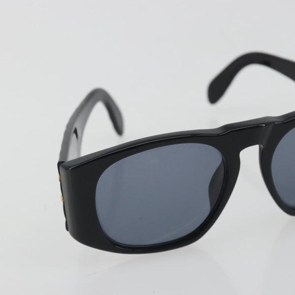 CHANEL Sunglasses Plastic Black Gold CC Auth bs36740