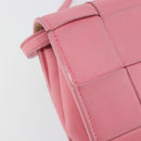 BOTTEGA VENETA MAXI INTRECCIATO Cassette Shoulder Bag Pink Gold Auth bs36741-15