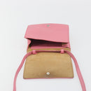 BOTTEGA VENETA MAXI INTRECCIATO Cassette Shoulder Bag Pink Gold Auth bs36741-17