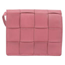 BOTTEGA VENETA MAXI INTRECCIATO Cassette Shoulder Bag Pink Gold Auth bs36741-2