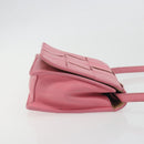 BOTTEGA VENETA MAXI INTRECCIATO Cassette Shoulder Bag Pink Gold Auth bs36741-4