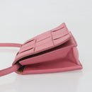 BOTTEGA VENETA MAXI INTRECCIATO Cassette Shoulder Bag Pink Gold Auth bs36741-5
