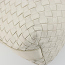 BOTTEGA VENETA INTRECCIATO Hand Bag Leather White Gold Auth bs36742-14