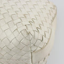 BOTTEGA VENETA INTRECCIATO Hand Bag Leather White Gold Auth bs36742-15