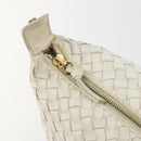 BOTTEGA VENETA INTRECCIATO Hand Bag Leather White Gold Auth bs36742-17