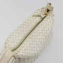 BOTTEGA VENETA INTRECCIATO Hand Bag Leather White Gold Auth bs36742-6