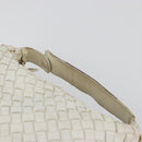 BOTTEGA VENETA INTRECCIATO Hand Bag Leather White Gold Auth bs36742-8
