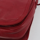LOEWE Shoulder Bag Leather Red Gold Auth bs36743A-15