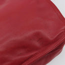 LOEWE Shoulder Bag Leather Red Gold Auth bs36743A-10