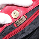 LOEWE Shoulder Bag Leather Red Gold Auth bs36743A-11