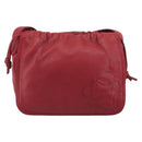 LOEWE Shoulder Bag Leather Red Gold Auth bs36743A-13